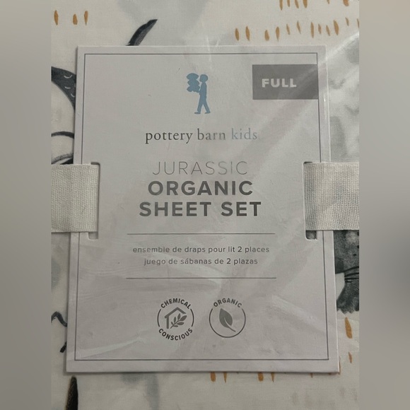 Pottery Barn kids Jurassic Organic Sheets - Picture 2 of 4